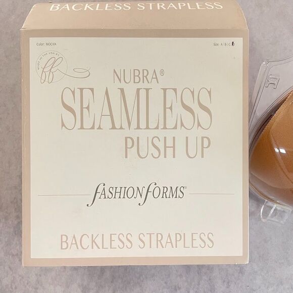 Fashion Forms Nubra Seamless Push Up Bra in Mocha Womens Size D NEW! Damaged Box - Picture 1 of 9